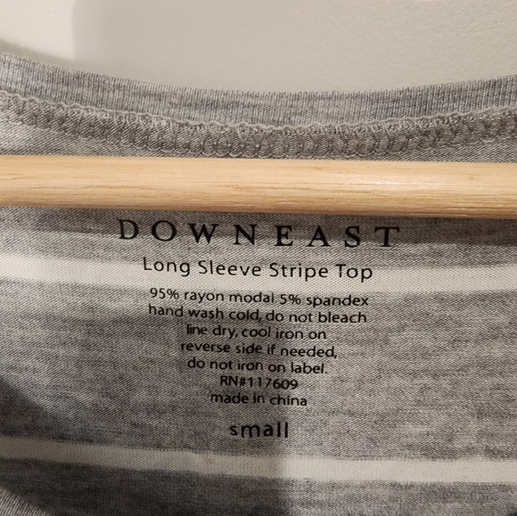 Downeast Grey Striped Long Sleeve - Picture 3 of 3
